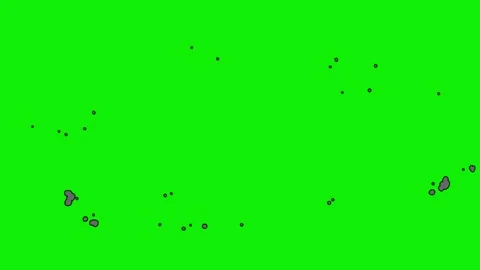 Cartoon 2d Fx Smoke Effects on a green screen. Stock Footage 316247613