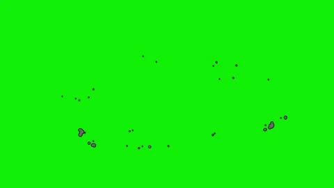 Cartoon 2d Fx Smoke Effects on a green screen. Cartoon fog explosion 動画素材 316247620