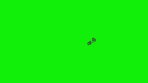 Cartoon 2d Fx Smoke Effects on a green screen. Stock Footage 316247650