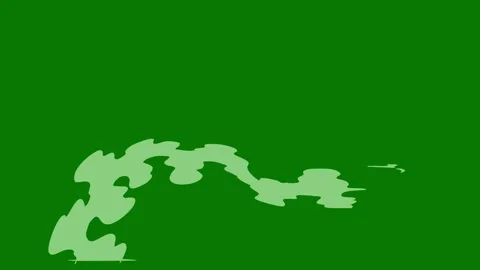 Cartoon 2D Fx Smoke Effects On A Green Screen. Fog Explosion, Steam 4K Video Stock Footage 316474985