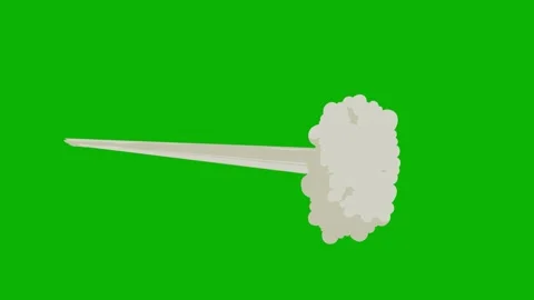 Cartoon 2d Fx Smoke Effects on a green screen. fog explosion, steam 4K video Stock-Footage 318894463