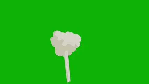 Cartoon 2d Fx Smoke Effects on a green screen. fog explosion, steam 4K video Stock Footage 318894492
