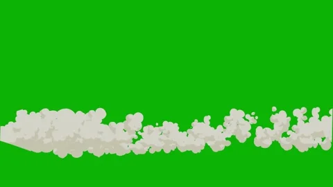 Cartoon 2d Fx Smoke Effects on a green screen. fog explosion, steam 4K video Stock Footage 318894641