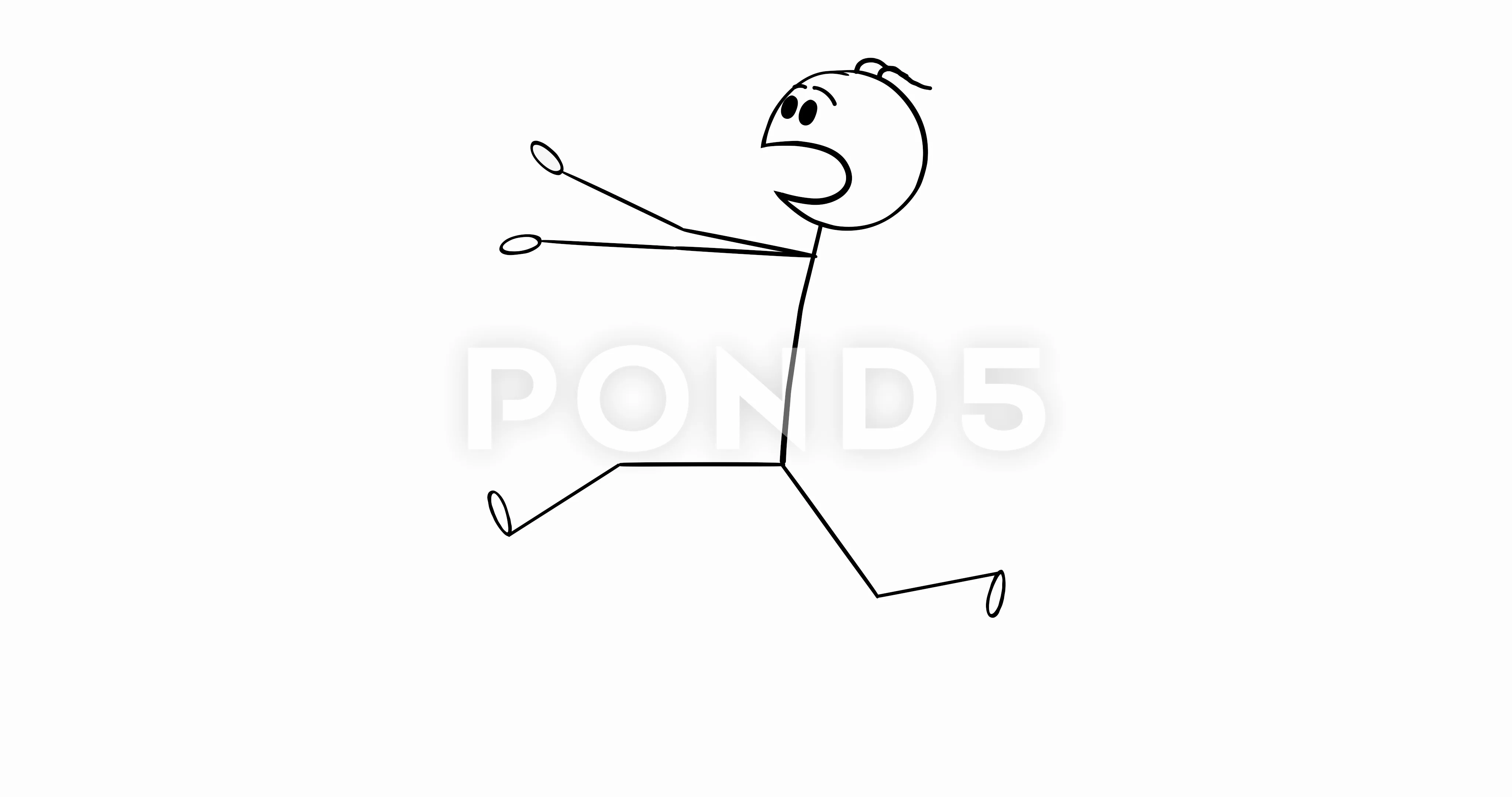 Cartoon 2D Stick Character Animation of ... | Stock Video | Pond5
