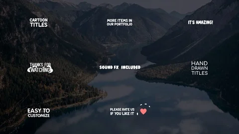 Cartoon 2D Titles 스톡 After Effects