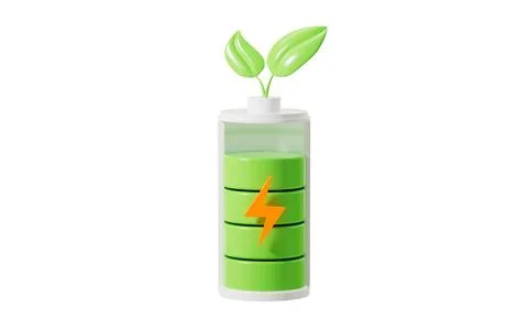 Cartoon 3d eco electrical plug, protect environment concept, 3d rendering. Stock Photos