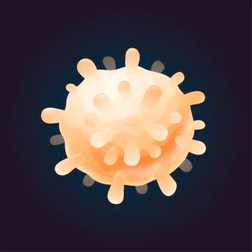Cartoon 3d model of hepatitis B virus, vector Stock Illustration