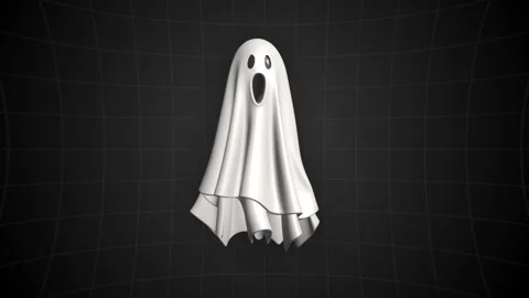 Cartoon 3D Scary Elements Transforming Animation Stock Footage 323823153