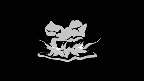 Cartoon 4k smoke elements. 库存影片 144676204