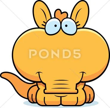 Cartoon aardvark smiling Stock Illustration