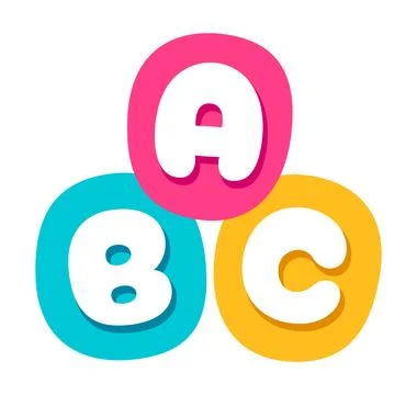 Cartoon ABC letters icon Stock Illustration
