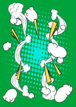 Cartoon Abstract Background, comic book backdrop. Retro vector comics pop a.. 库存插图