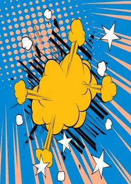 Cartoon Abstract Background, comic book backdrop. Retro vector comics pop a.. Stockillustratie