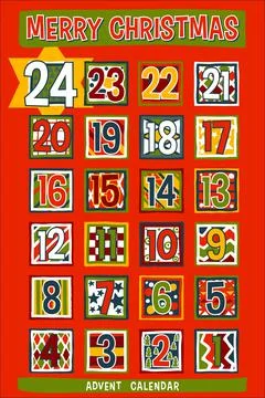 Cartoon Advent Calendar Stock Illustration