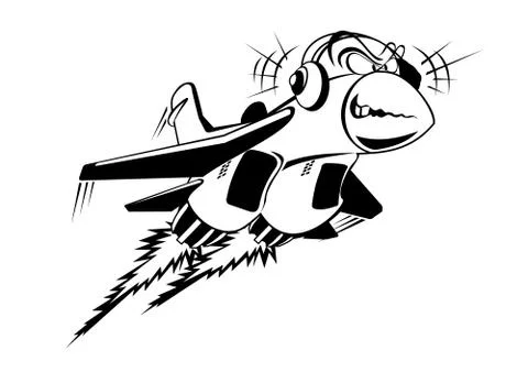 Cartoon airplane Stock Illustration