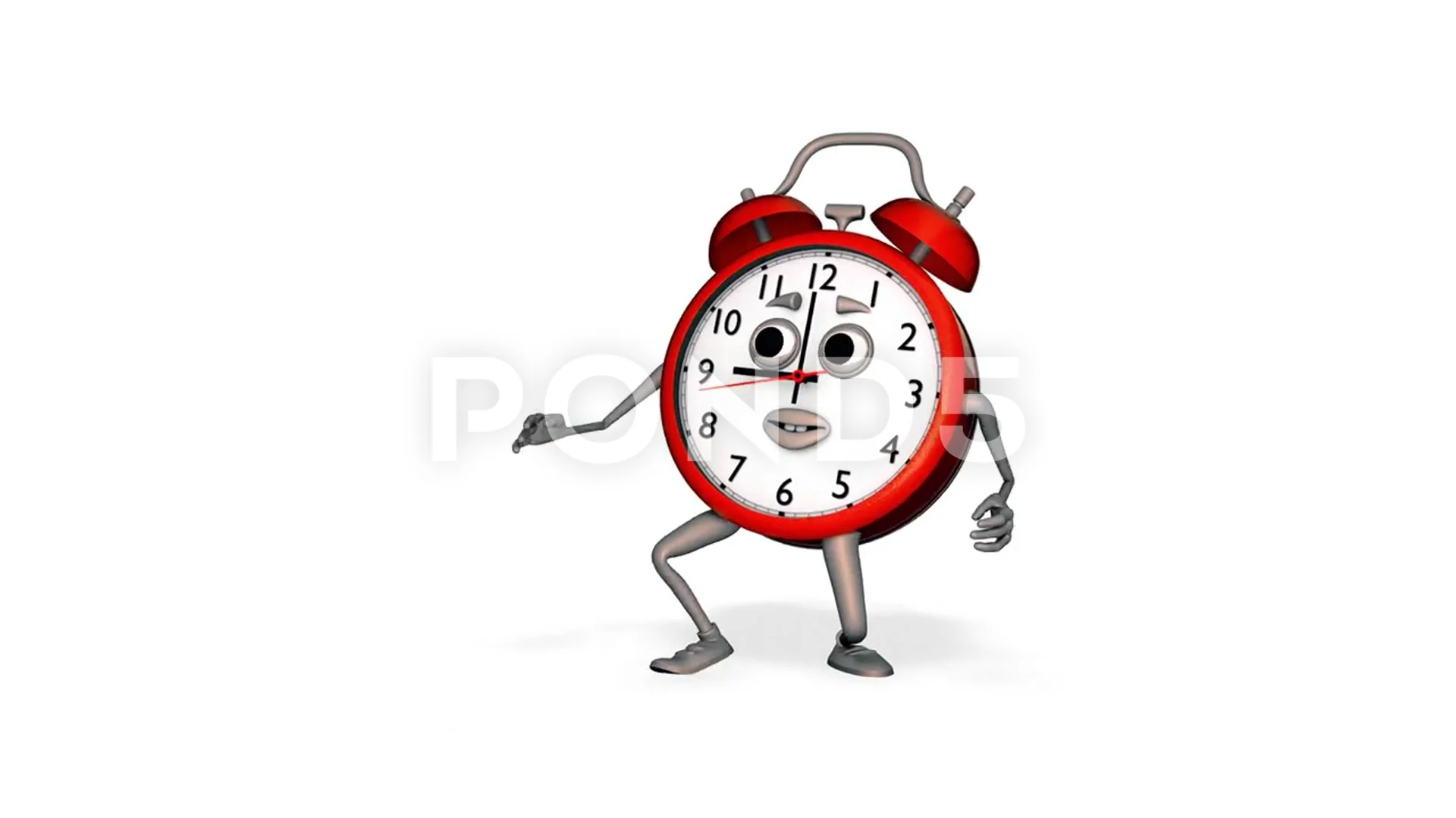 Cartoon Alarm Clock Funny Dancing Loop o... | Stock Video | Pond5
