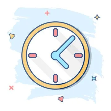 Cartoon alarm clock icon in comic style. Timer sign illustration pictogram. S Stock-Illustration