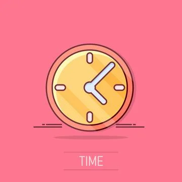 Cartoon alarm clock icon in comic style. Timer sign illustration pictogram... Stock-Illustration