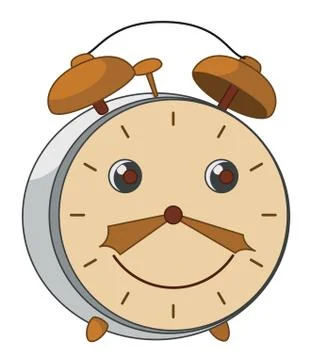 Cartoon alarm clock Stock Illustration