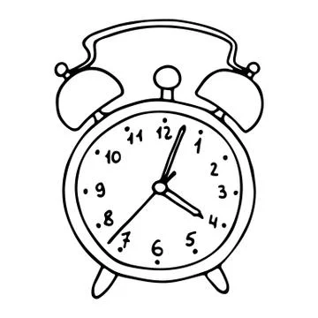 Cartoon alarm clock Stock Illustration