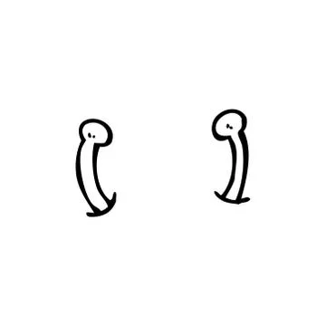 Cartoon alien antennae Stock Illustration