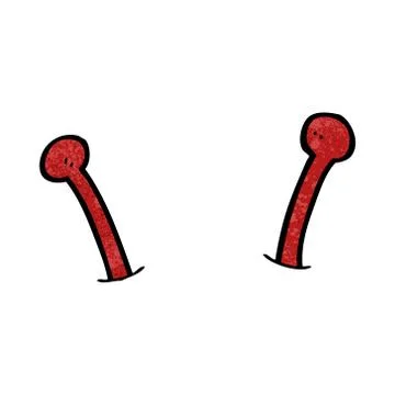Cartoon alien antennae Stock Illustration