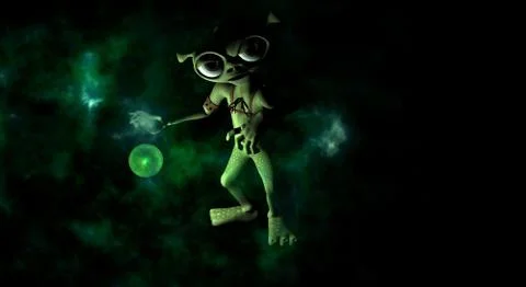 Cartoon alien Illustrazione stock