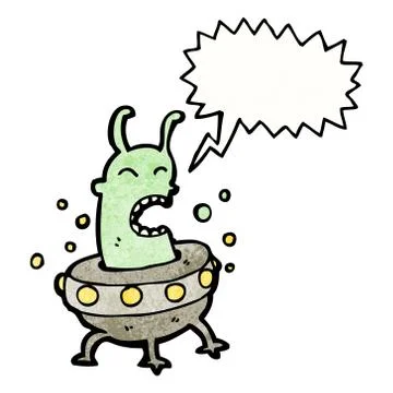 Cartoon alien invader Stock Illustration