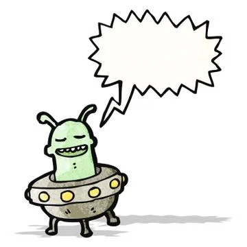 Cartoon alien invader Stock Illustration