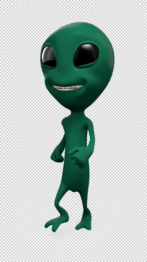 Cartoon Alien walk cycle Stock Footage 150533135