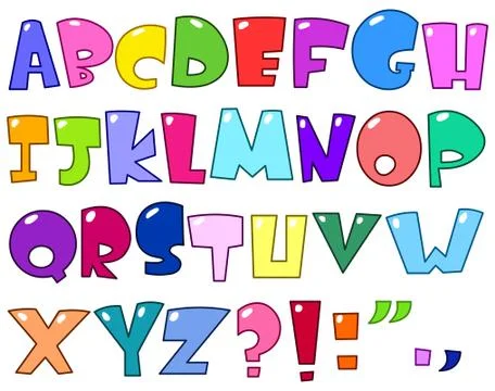 Cartoon alphabet Stock Illustration