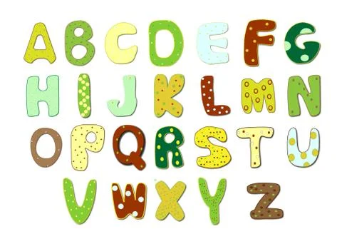 Cartoon alphabet vector Stock Illustration