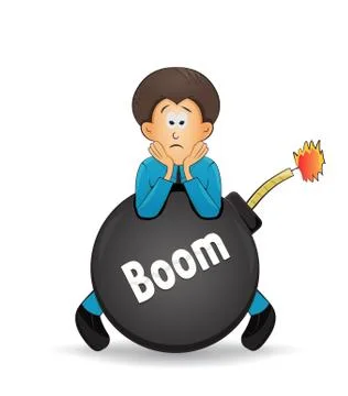 Cartoon and boom Stock Illustration