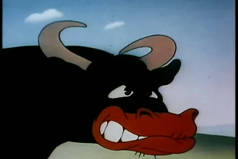 Cartoon of angry bull | Stock Video | Pond5