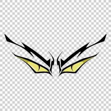 Cartoon angry expression eye design with transparent background. Perfect fo.. Stock Illustration