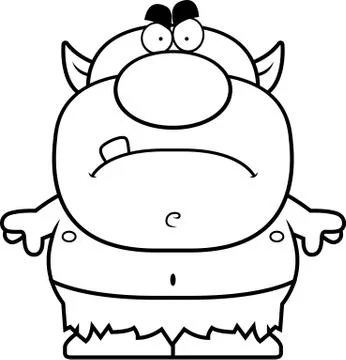 Cartoon Angry Goblin Stock Illustration