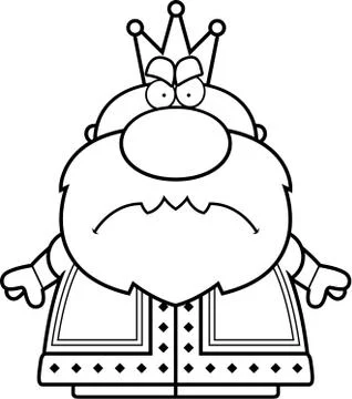 Cartoon Angry King Stock Illustration