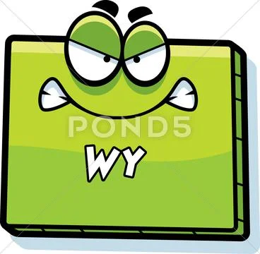 Cartoon angry wyoming Stock Illustration