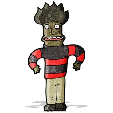 Cartoon angst man Stock Illustration