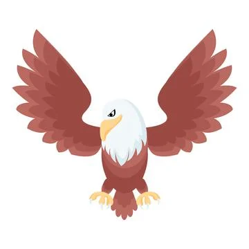Cartoon animal bird eagle vector isolated object illustration Stock Illustration