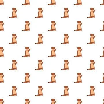 Cartoon animal waving repeating pattern for background Stock Illustration