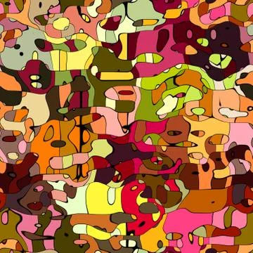 Cartoon animals abstract seamless generated hires texture Stock Illustration