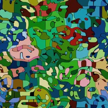 Cartoon animals abstract seamless generated hires texture Stock Illustration