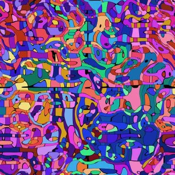 Cartoon animals abstract seamless generated hires texture Stock Illustration