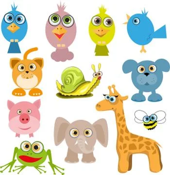 Cartoon animals Stock Illustration