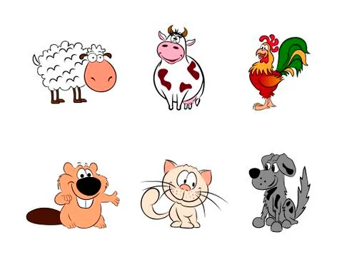 Cartoon animals Stock Illustration