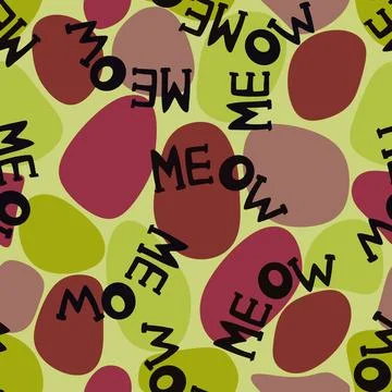 Cartoon animals seamless cats pattern for wrapping paper and fabrics Stock Illustration