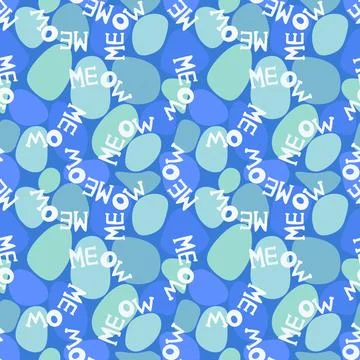 Cartoon animals seamless cats pattern for wrapping paper and fabrics Stock Illustration