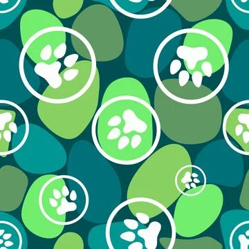 Cartoon animals seamless cats pattern for wrapping paper and fabrics Stock Illustration
