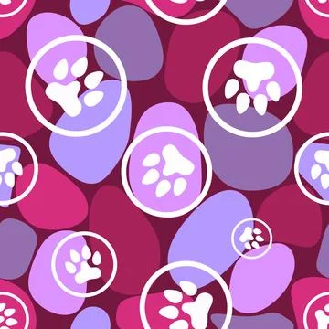 Cartoon animals seamless cats pattern for wrapping paper and fabrics Stock Illustration